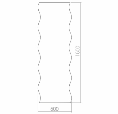 Зеркало Mixline Комфорт Волна-декор 50 537558 с полированной кромкой