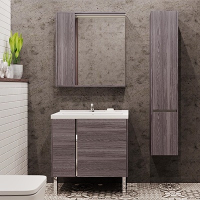 Тумба под раковину Акватон Стоун 80 подвесная 1A228201SXC80 Грецкий орех