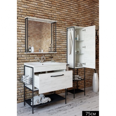 Тумба с раковиной Sanflor Бруклин 75 С02707 Дуб крафт белый