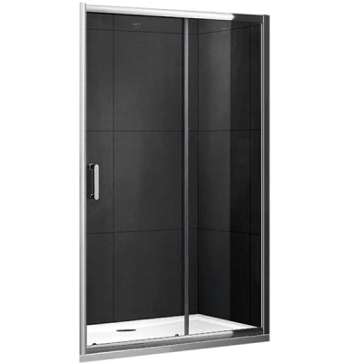 Душевая дверь в нишу Gemy S30191F 160 профиль Хром стекло прозрачное