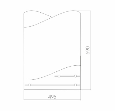 Зеркало Mixline Престиж Версаль 50 525001 с полкой с декоративной тонировкой