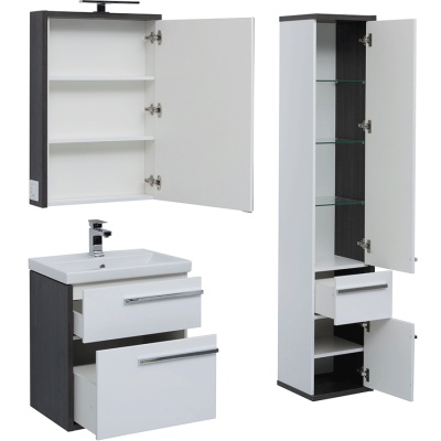 Комплект мебели для ванной Aquanet Фостер 60 209032 подвесной Белый Эвкалипт мистери