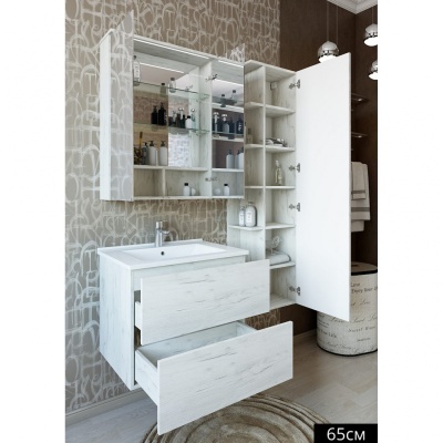 Тумба с раковиной Sanflor Чикаго 65 С000005819 Дуб крафт белый