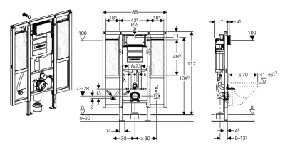 Инсталляция Geberit Duofix Sigma UP320 111.375.00.5 для унитаза со смывным бачком