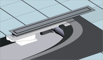 Душевой лоток Berges Wasserhaus Top Stark 700 092150 с решеткой Золото глянец