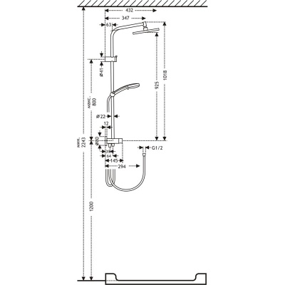 Душевая система Timo Saga SK-1018 Хром