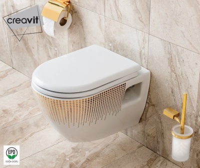 Унитаз биде Creavit Terra TP325-00CB00E-NA00 подвесной Белый с декором без сиденья