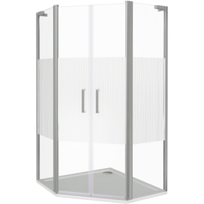 Душевой уголок Good Door Pandora PNT-TD-100-T-CH 100x100 профиль Хром стекло с рисунком