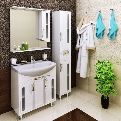 Мебель для ванной Runo Толедо 75 Белая