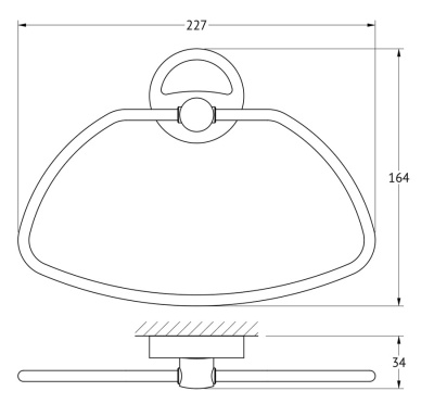 Кольцо для полотенец FBS Ellea 022 Хром
