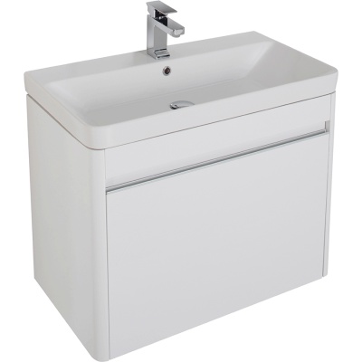 Комплект мебели для ванной Aquanet Вилора 80 203634 подвесной Белый глянец