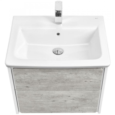 Тумба под раковину Roca Ronda 60 ZRU9303002 подвесная Бетон Белый матовый