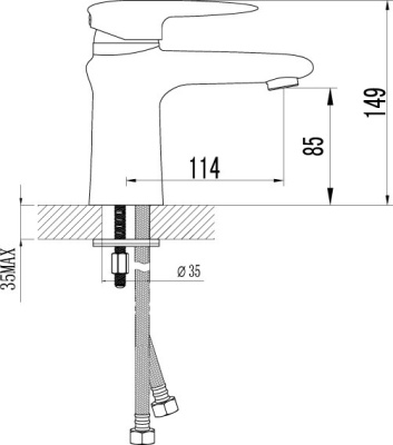 Смеситель Lemark Status LM4406C для раковины
