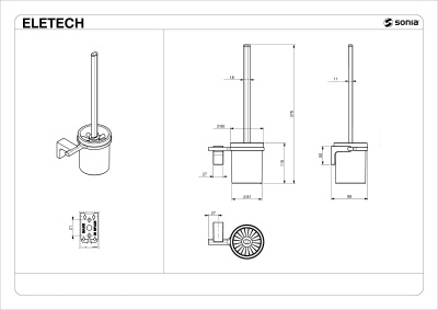 Ершик для унитаза Sonia Eletech 114221 Хром