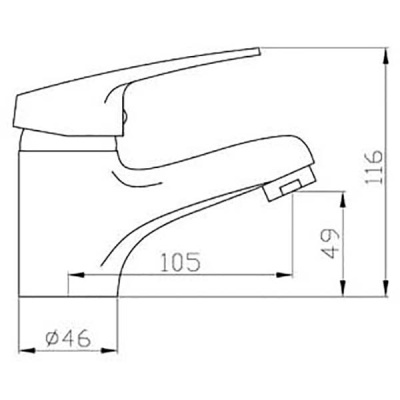 Смеситель для раковины Agger Exact A2102100 Хром