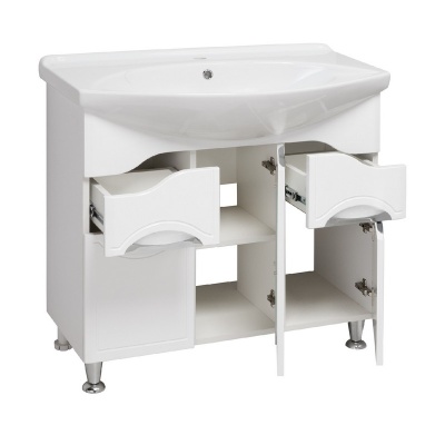 Тумба с раковиной Runo Толедо 85 Белая