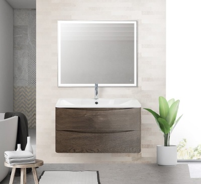 Тумба под раковину BelBagno ACQUA-800-2C-SO-RNG подвесная Robere Nature Grigio