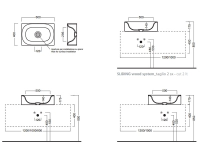 Раковина-чаша Hatria Valley 60 Y1GD Белая