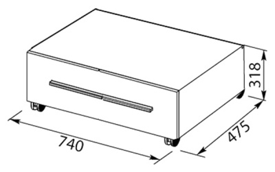 Подкатная тумба Aquanet Нота 75 170732 Черная