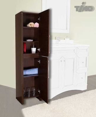 Шкаф пенал Timo 40 Темный орех