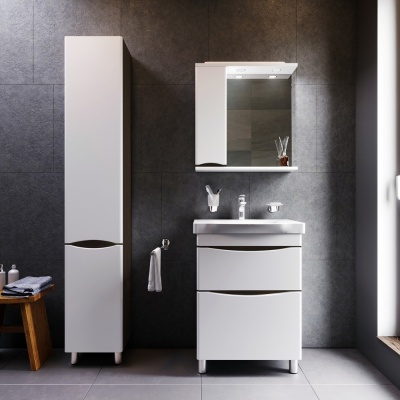 Тумба под раковину AM.PM Like 65 M80FSX0652VF Белая/венге