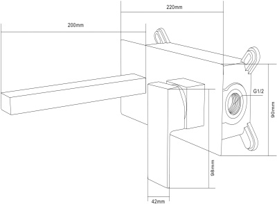 Смеситель для раковины Swedbe Platta 5501 Хром