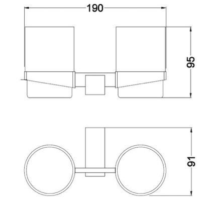 Стакан Schein Durer 264C Хром, Белый