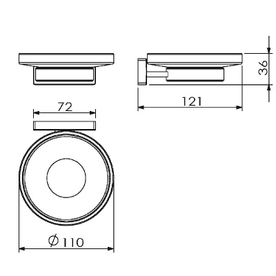 Мыльница Langberger Alster 10915A Хром