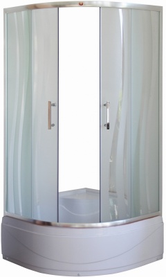 Душевой уголок Parly ZS90 90х190 профиль Полированный алюминиевый стекло матовое