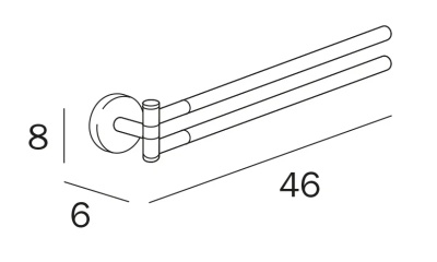 Полотенцедержатель Inda Forum 46 A36150CR поворотный Хром