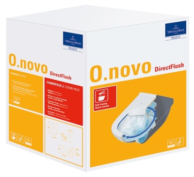 Унитаз Villeroy&Boch O NOVO 5660HRR1 подвесной Белый альпин с сиденьем