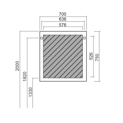 Зеркало Diborg Hanna 70 77.8104 с подсветкой с подогревом и сенсорным выключателем