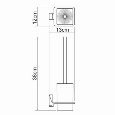Ершик для унитаза WasserKRAFT Leine K-5027 Хром
