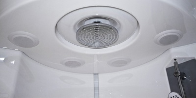 Душевой бокс Radomir Лаура 128x128 1-04-1-0-5-0870 профиль Белый стекло прозрачное