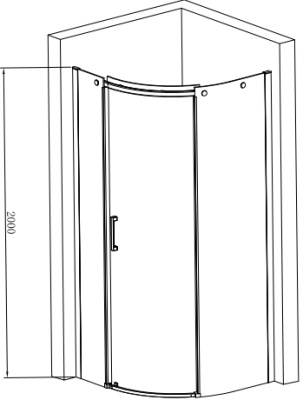 Душевой уголок Jacob Delafon Contra 90x90 R E22R90R-GA профиль Хром стекло прозрачное