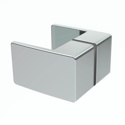 Душевой уголок Black&White Stellar Wind S701-900x900 радиальный профиль Серебристый хром стекло прозрачное