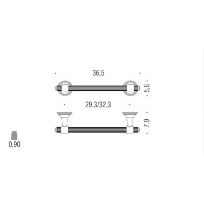 Полотенцедержатель Colombo Design Hermitage В3309.HPS Золото