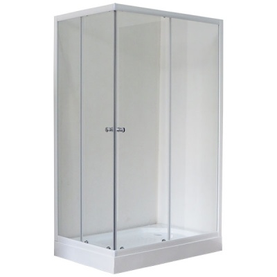 Душевой уголок Royal Bath HP 120х80 RB8120HP-T-R с поддоном профиль Белый стекло прозрачное
