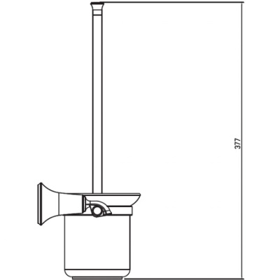 Ершик для унитаза Kaiser KH-4006 Бронза