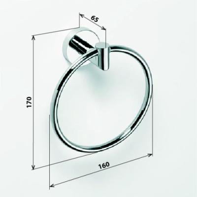 Кольцо для полотенец Bemeta Omega 104204062 Глянец