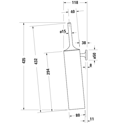 Ершик для унитаза Duravit Starck T 0099464600 Черный матовый