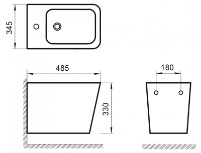 Биде BelBagno Ardente R BB0520BH подвесное Белое