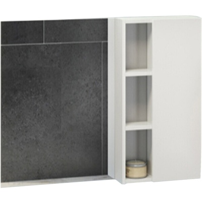 Зеркало со шкафом Comforty Милан 90 4137130 Белый глянец