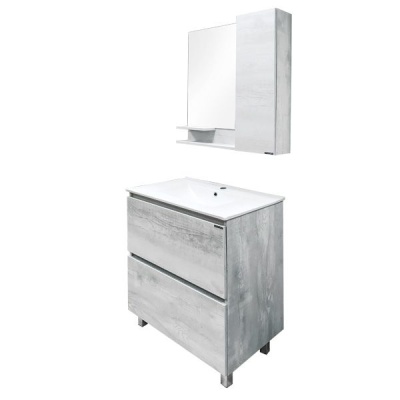 Зеркало со шкафом Comforty Верона 75 4137100 Дуб белый