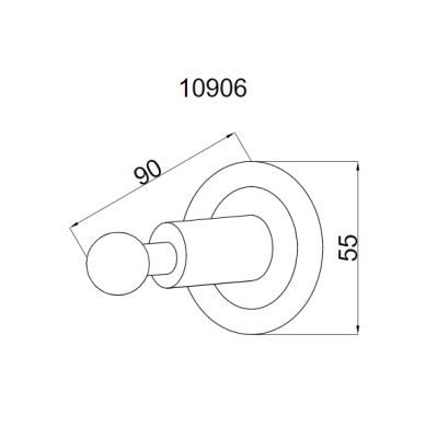 Крючок Boheme Murano Cristal 10906-CRST-BR Бронза