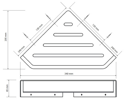 Полка корзина Bemeta Cytro 146208192 угловая Хром