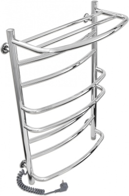 Электрический полотенцесушитель Laris Евромикс П8 80х50 L 73207387 с полкой Хром