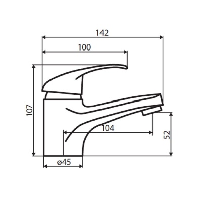 Смеситель для раковины Dorff Comfort D8021000 Хром