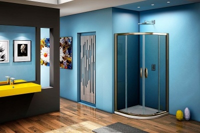 Душевой уголок Good Door Jazze R-80-B-BR 80x80 профиль Бронза стекло тонированное