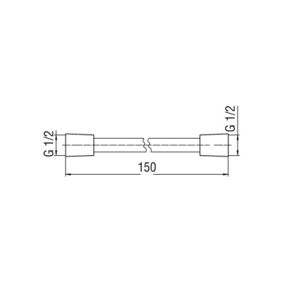 Душевой шланг Nobili AD135/43CR Хром
